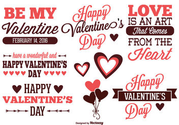 Valentine's Day Label Set - бесплатный vector #331259